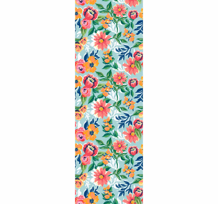 Papel pintado flores diseño de jardín floral - TenVinilo