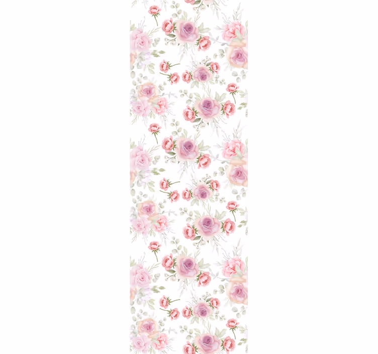 Papel pintado flores delicado patrón floral - TenVinilo