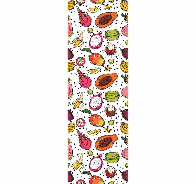 Papel mural naturaleza delicia de frutas tropicales - TenVinilo