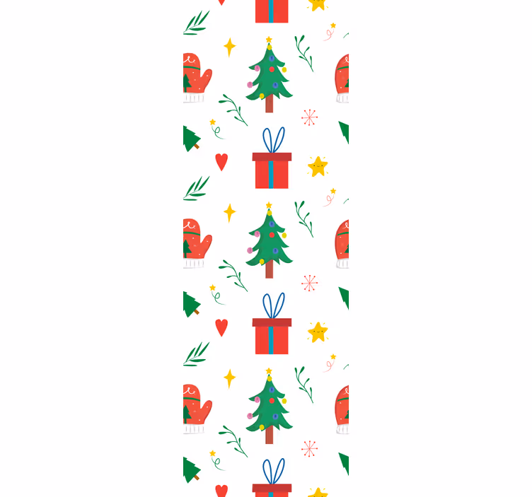 Papel mural navideño motivos de temporada festiva - TenVinilo