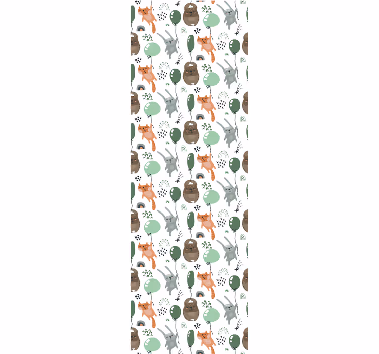 Papel mural animal motivos de animales del bosque - TenVinilo