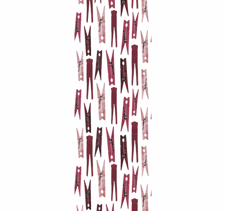 Papel mural geométrico pinzas para la ropa esparcidas - TenVinilo