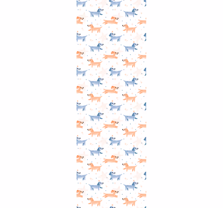Papel mural bebé tema de cachorros juguetones - TenVinilo