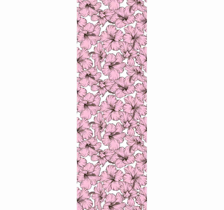 Papel pintado flores arreglo floral de hibisco - TenVinilo