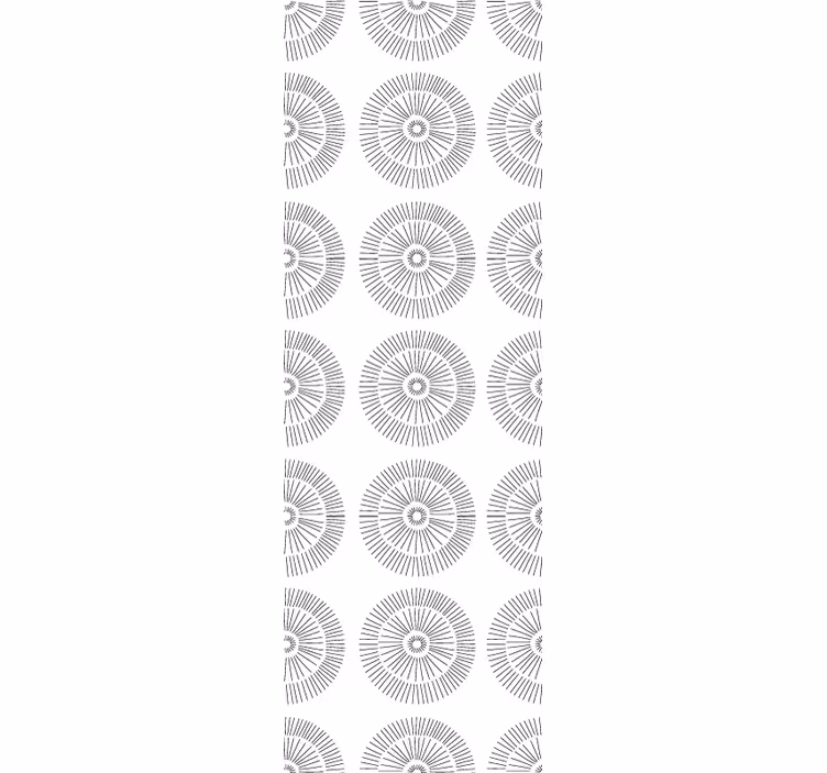 Papel mural living comedor patrones circulares minimalistas - TenVinilo