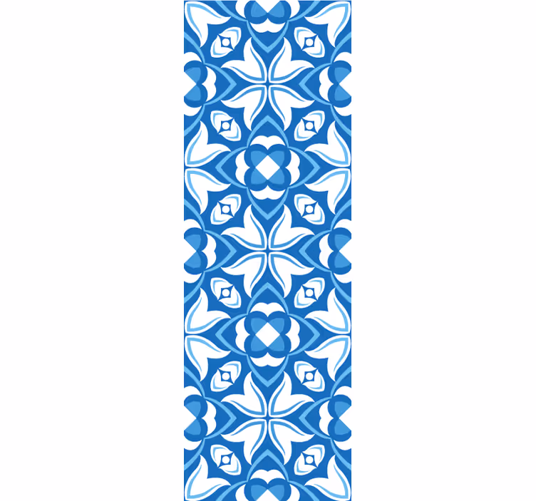 Papel mural azulejos elegantes patrones azules - TenVinilo