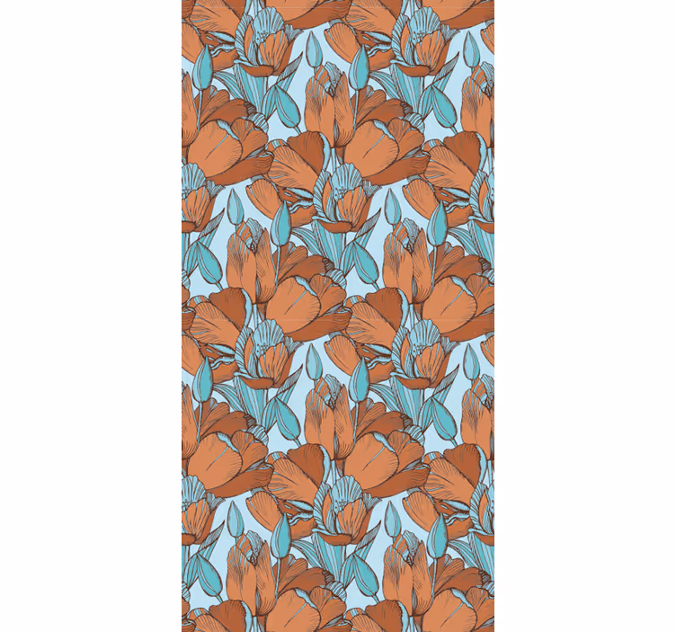 Papel pintado flores elegante arreglo floral - TenVinilo