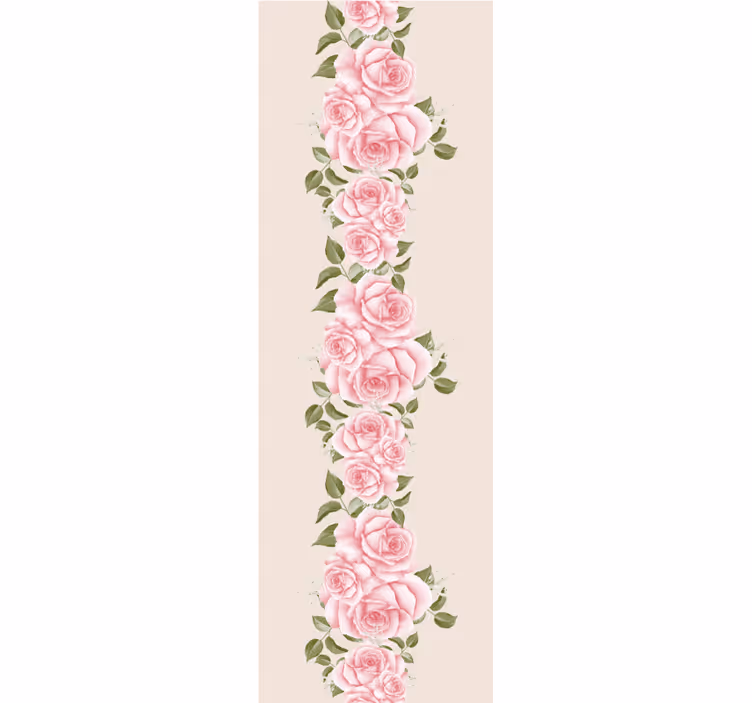 Papel pintado flores acento de rayas florales - TenVinilo