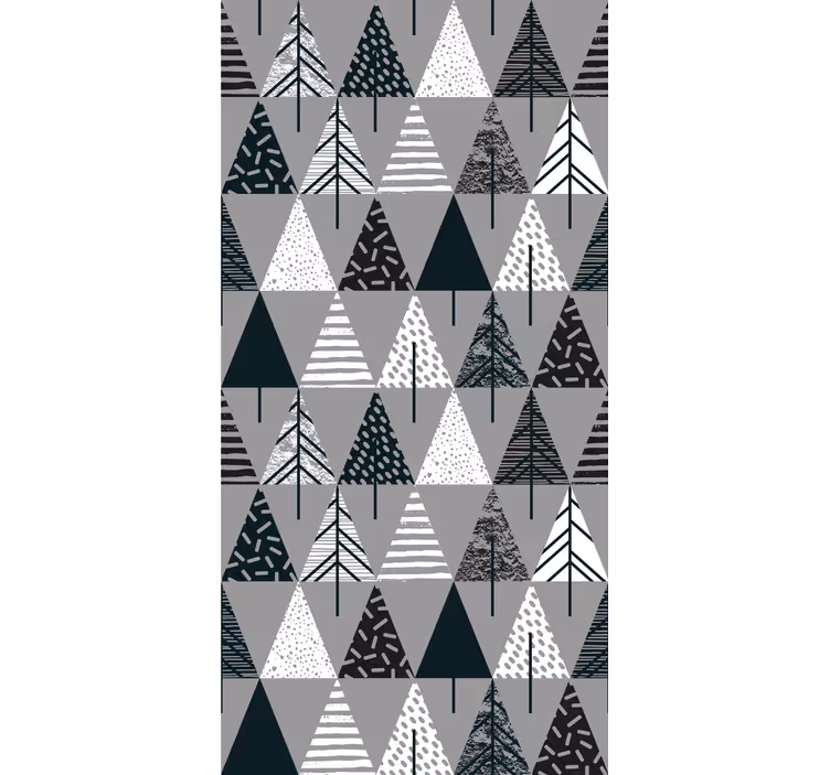 Papel mural triángulos patrón gris escandinavo - TenVinilo