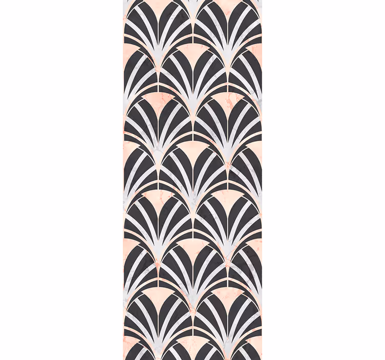 Papel mural ornamental abanico art decó - TenVinilo