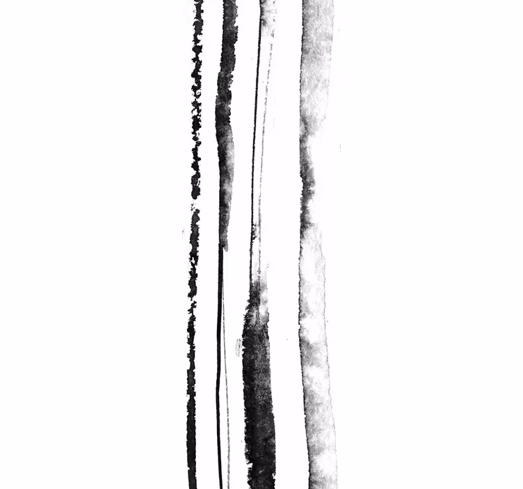 Papel mural rayas verticales patrón orgánico blanco y negro - TenVinilo