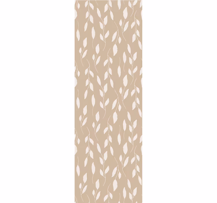 Papel mural hojas beige delicado - TenVinilo