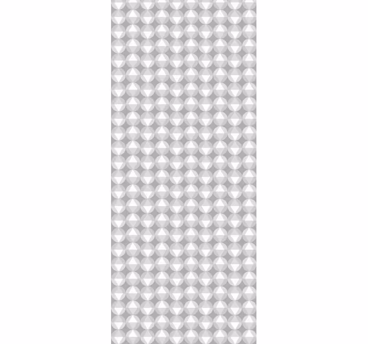 Papel mural geométrico patrón circular gris - TenVinilo