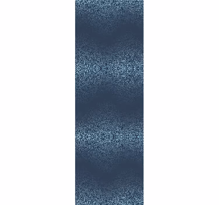 Papel pintado rústico Diseño punteado cuadrado azul retro - TenVinilo
