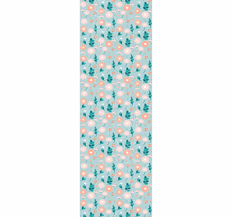 Papel pintado flores estampado de primavera suave - TenVinilo