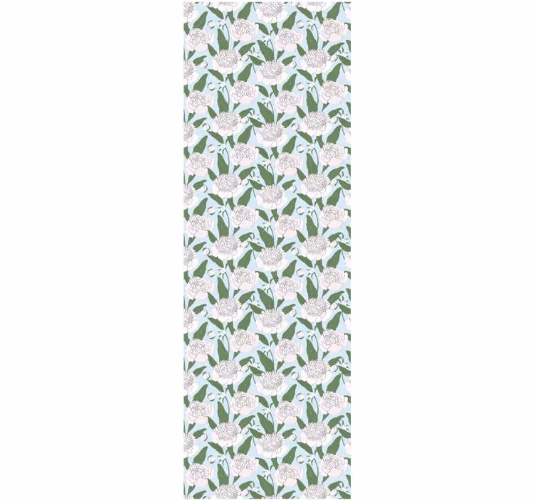 Papel pintado flores delicado patrón blanco - TenVinilo