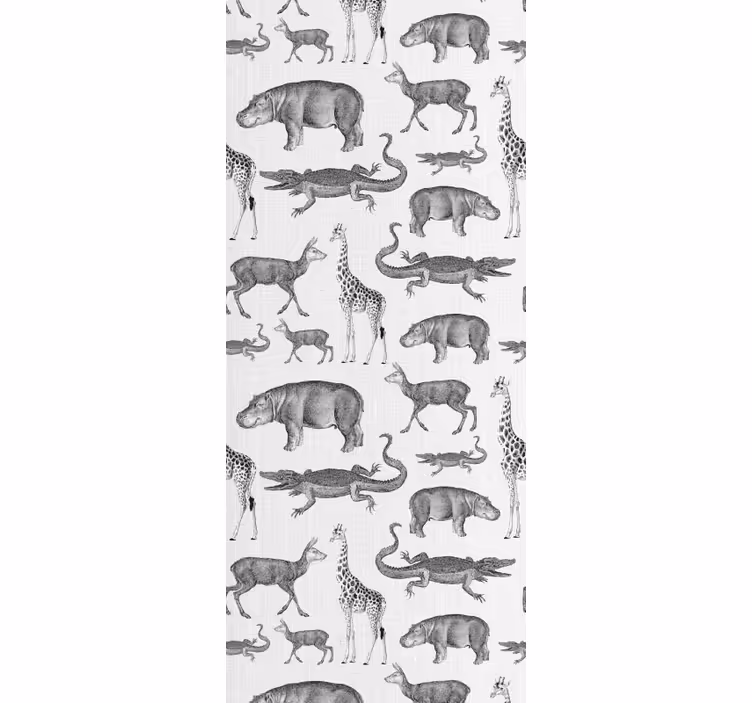 Papel mural animal motivo gris tropical - TenVinilo