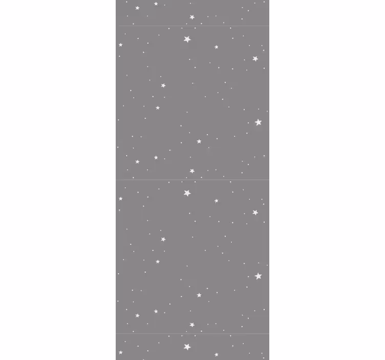 Papel pintado infantil Estrellas blancas sobre un fondo gris - TenVinilo
