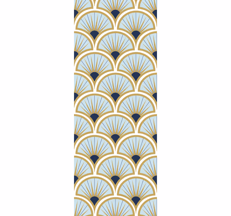 Papel mural moderno patrones de abanicos elegantes - TenVinilo
