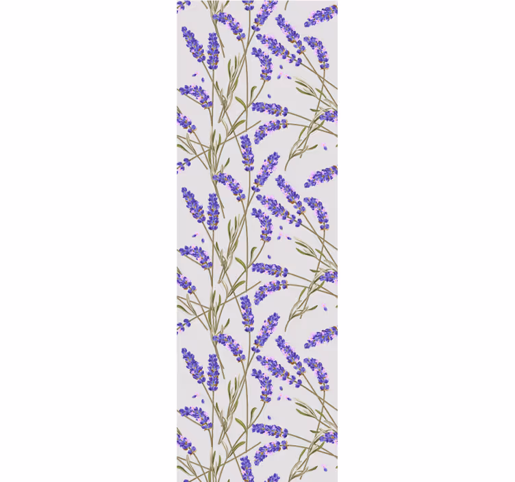 Papel pintado flores Patrón de lavanda de estilo provenzal - TenVinilo