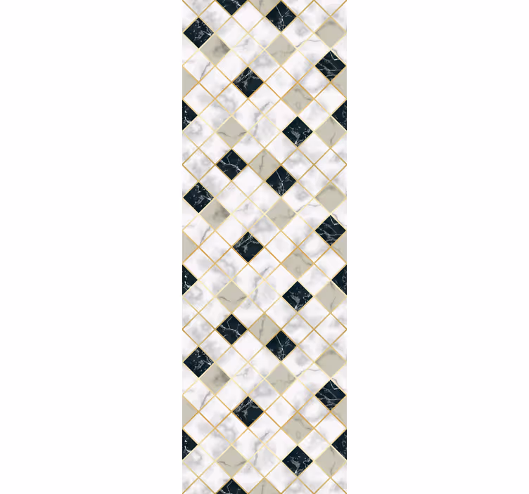 Papel mural mármol elegante patrón de diamantes - TenVinilo