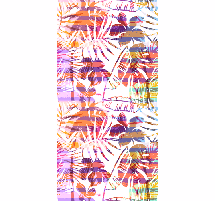 Papel pintado flores patrones florales vibrantes - TenVinilo