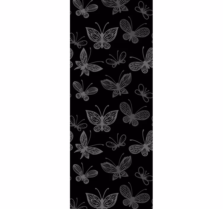 Papel mural mariposas elegantes siluetas negras - TenVinilo