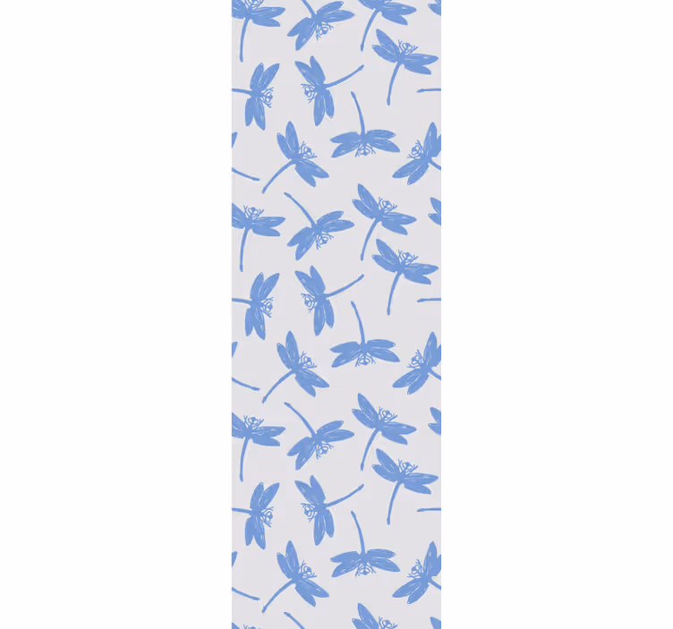 Papel mural animales patrón de libélula azul - TenVinilo
