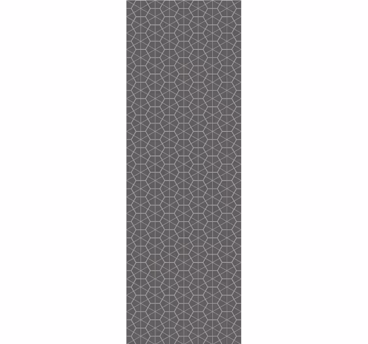 Papel mural geométrico diseño hexagonal gris - TenVinilo