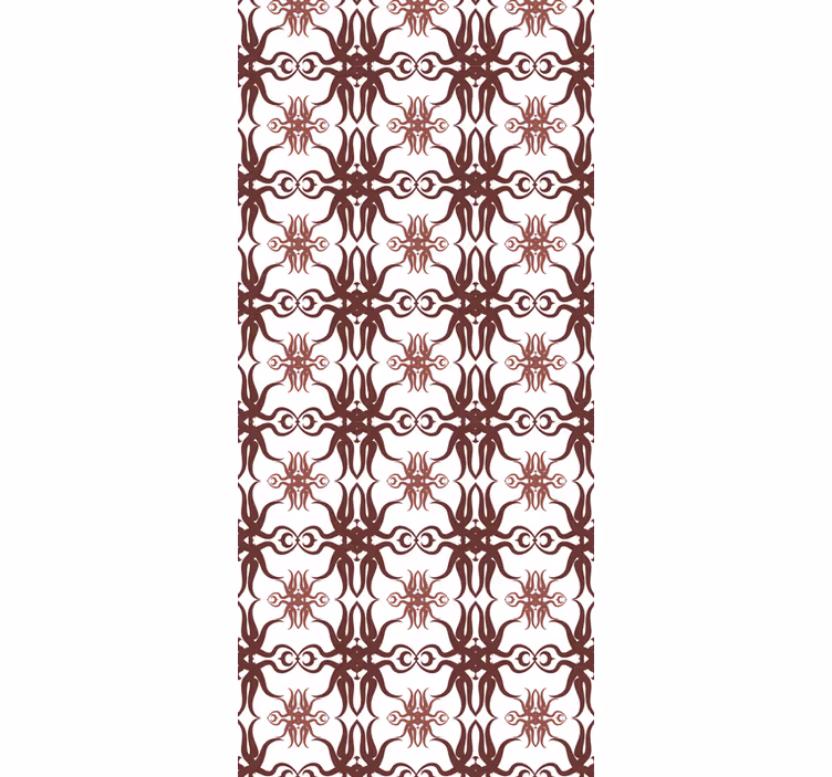 Papel mural ornamental elegante diseño rojo - TenVinilo