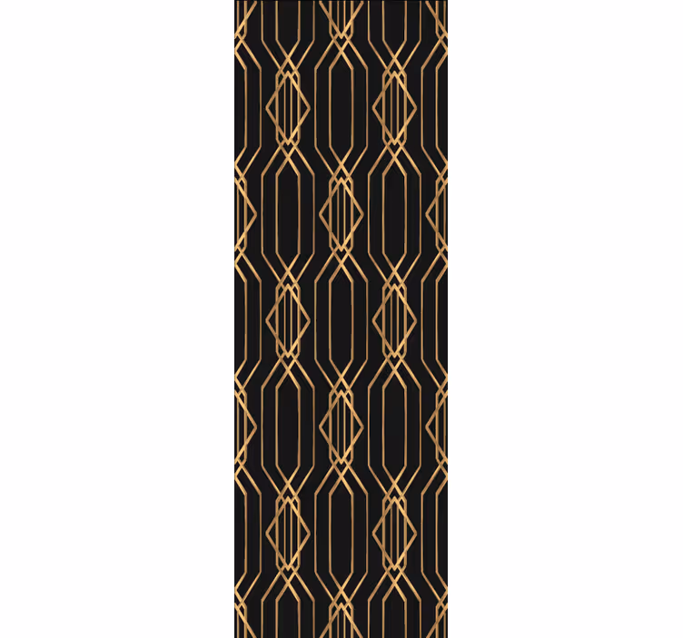 Papel mural geométrico elegante patrón dorado - TenVinilo