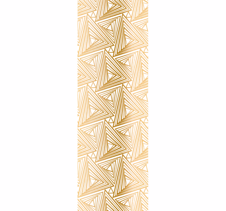 Papel mural triángulos patrón dorado - TenVinilo