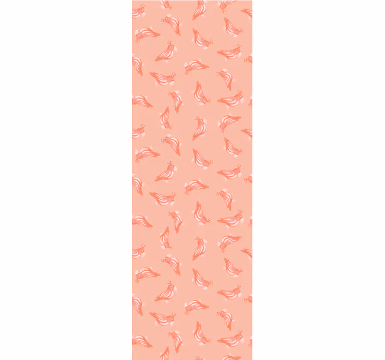 Papel mural pájaros elegante patrón rosa - TenVinilo