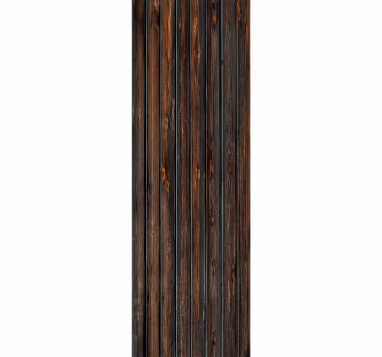 Papel mural madera elegantes paneles de color marrón oscuro - TenVinilo