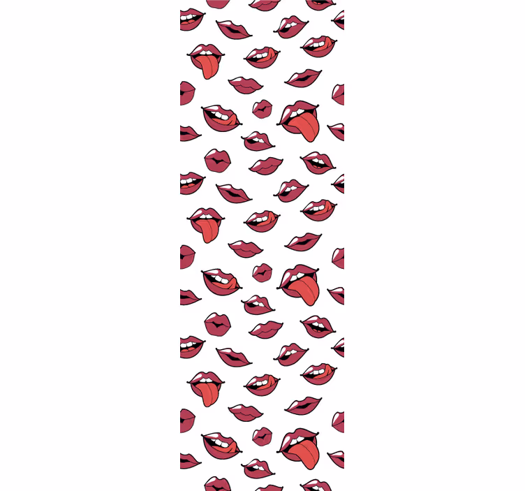 Papel mural personalizable motivos labiales expresivos - TenVinilo