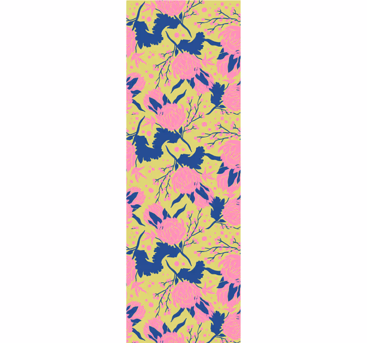 Papel pintado flores patrón floral vibrante - TenVinilo