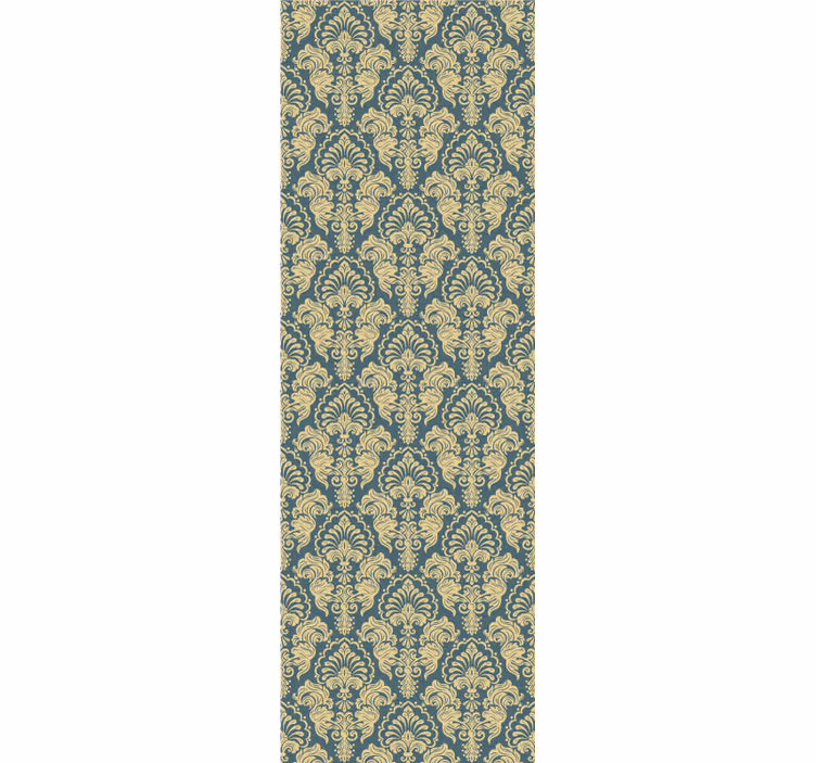 Papel mural living comedor flores barrocas beige - TenVinilo