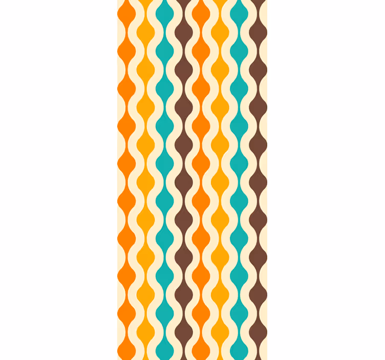 Papel pintado cuadros Geométrico retro mediados de siglo 70 - TenVinilo