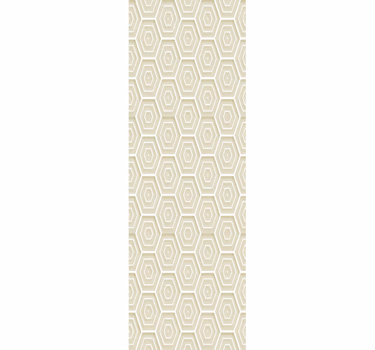 Papel pared 3D Patrón geométrico beige efecto 3d - TenVinilo