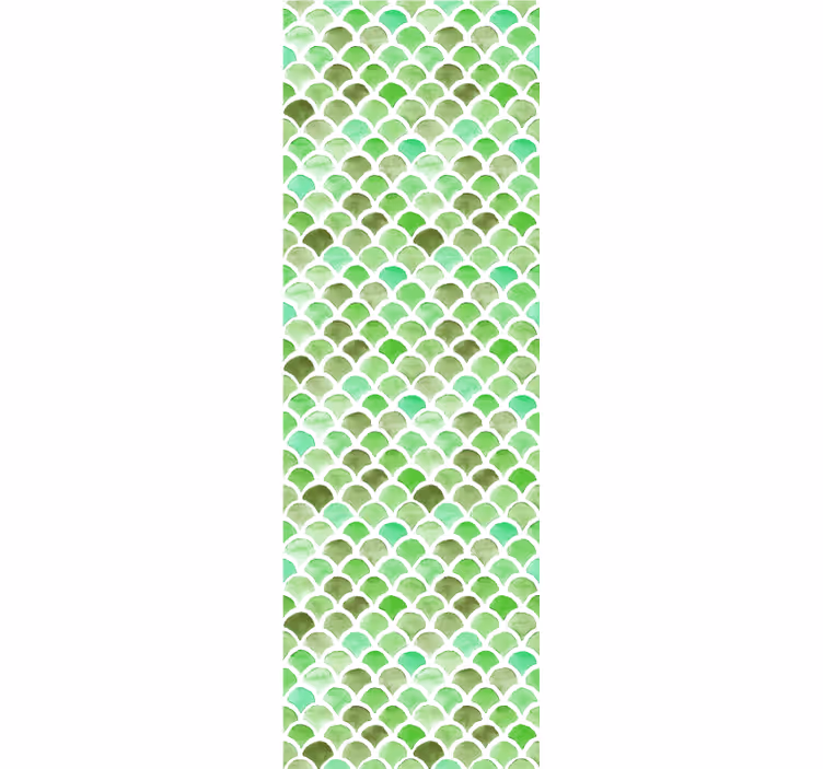 Papel pintado abstracto Patrón de escamas verdes - TenVinilo