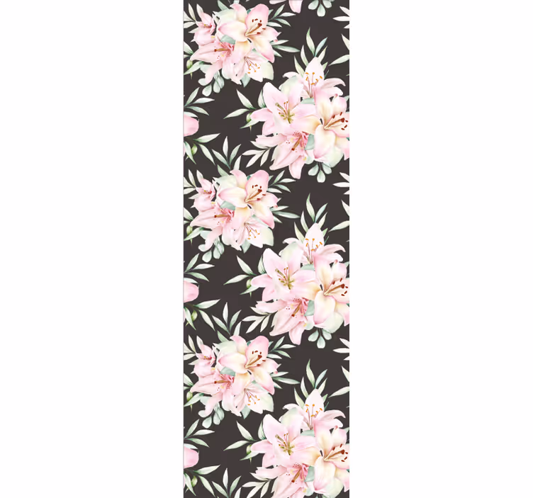 Papel pintado flores Acuarela lirios patrón floral - TenVinilo