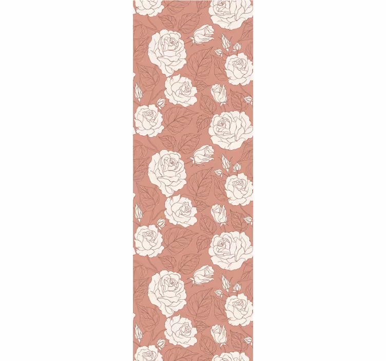 Papel pintado flores patrón de pétalos de rosa - TenVinilo