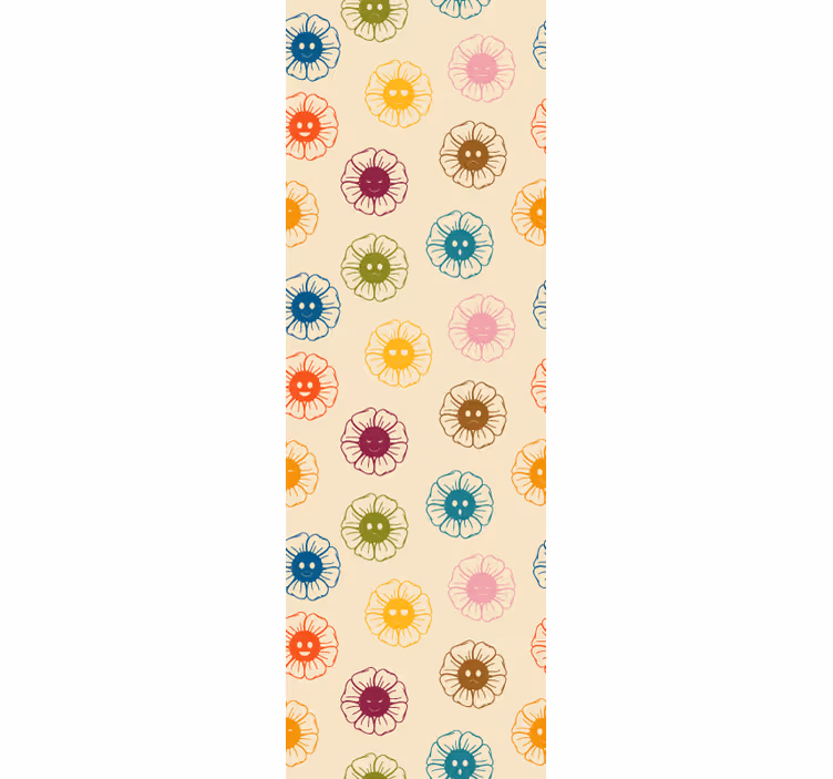 Papel pintado flores patrones florales alegres - TenVinilo