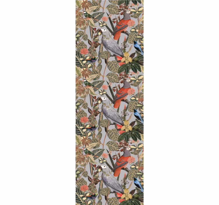 Papel mural loros patrón de loro exótico - TenVinilo