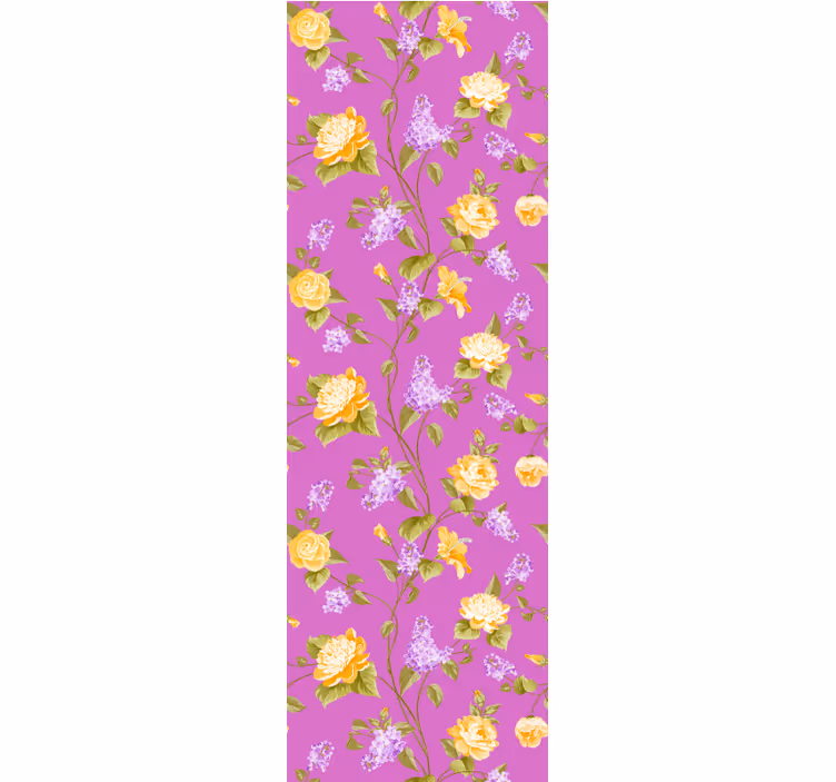 Papel mural floral delicado patrón rosa - TenVinilo