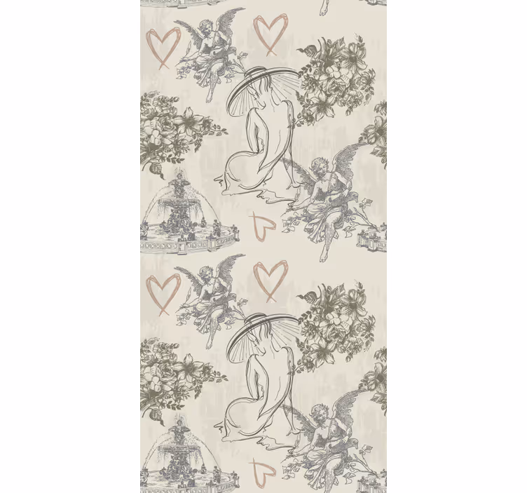 Papel pintado flores motivo floral angelical - TenVinilo