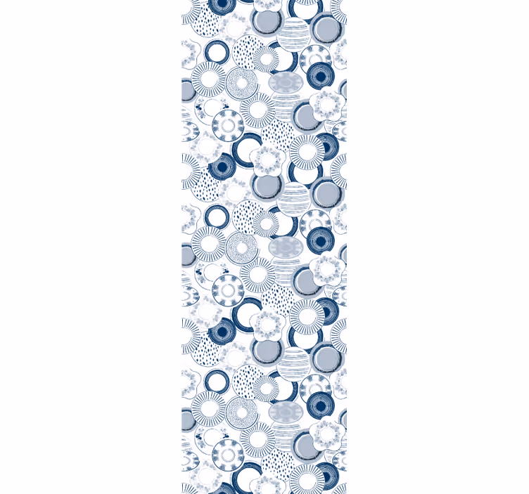 Papel mural ornamental azul De Delft - TenVinilo