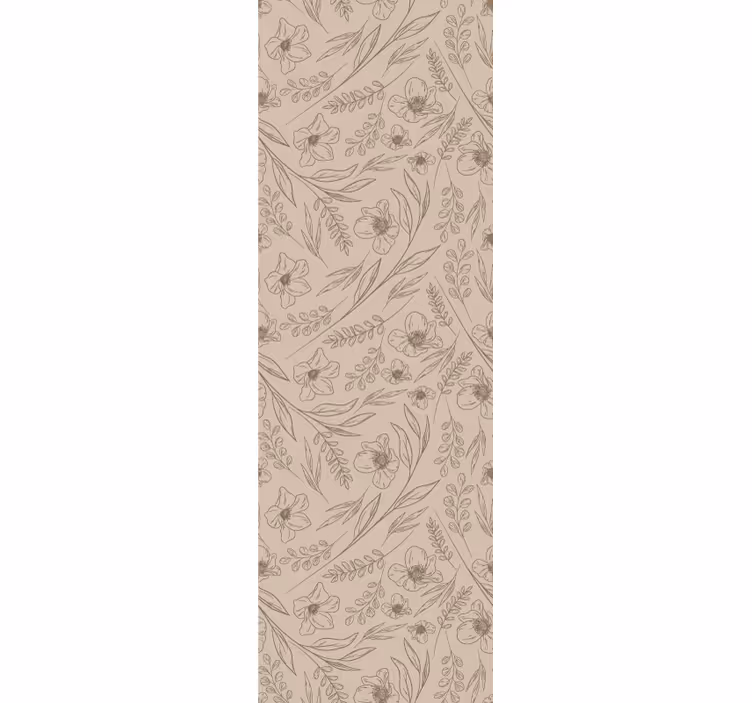 Papel pintado flores floral gris topo - TenVinilo