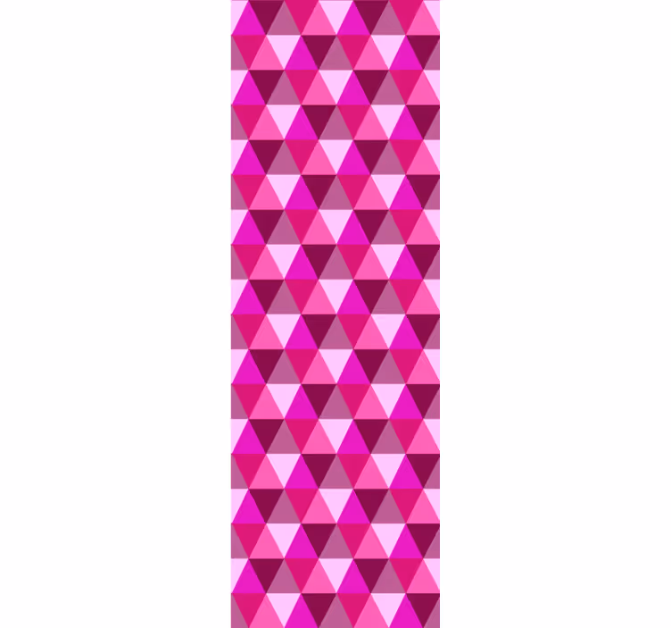 Papel de pared rosa fucsia geométrico - TenVinilo
