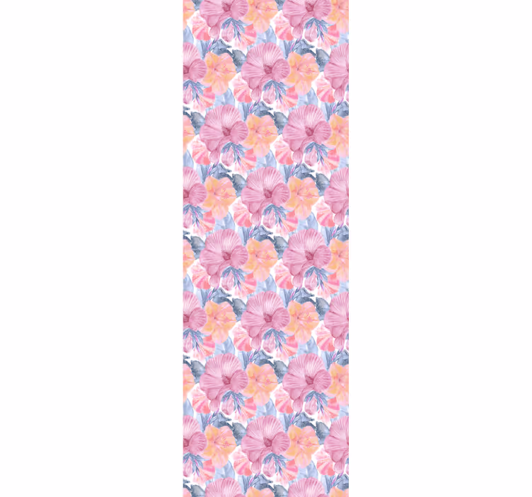 Papel para pared flores tropicales acuarela - TenVinilo